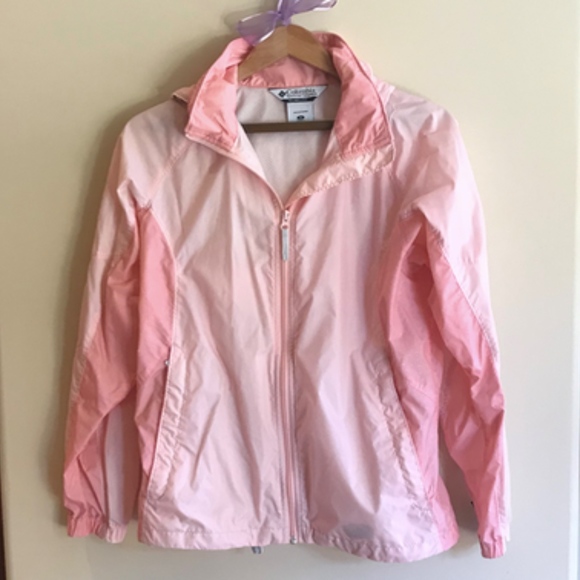 columbia pink windbreaker
